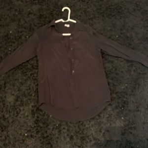 Black stripped button up